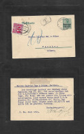 MARRUECOS - German. 1910 (30 June) Casablanca - Bohemia, Czechoslovakia. Ovptd Stat Cert 5c Green Spanish Currency Taxed - Marruecos (1956-...)