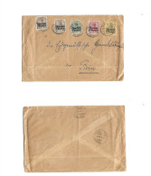 MARRUECOS - German. 1908 (22 Aug) Tanger - Bern, Switzerland (30 Aug). Multifkd Ovptd Issue Germania Envelope. Value To  - Maroc (1956-...)