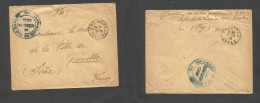 MARRUECOS - French. 1919 (20 March) Fez - France, Greenoble. FM Military Cachet. TP. Fine. - Marruecos (1956-...)