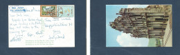 MACAU. 1963 (30 Dec) GPO - Switzerland, Bern "Air Via HK" Blue Cachet Multifkd Ppc. - Autres & Non Classés