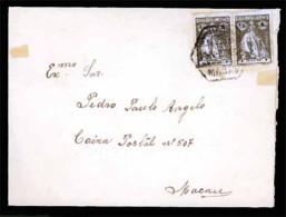 MACAU. 1933 (28 April). Local Cover At 1a Rate Franked By Pair Of 1913-24 1/2a Olive Brown Tied By Hexagonal MACAU Dates - Other & Unclassified