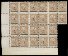 MACAU. 306*** (x22). 1941 Padroes. 1s / 6a Chestnut. Block Of Twenty Two, Lower Left Corner Of Sheet With Margin Borders - Other & Unclassified