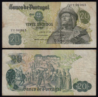 Portugal - 20 Escudos Banknote 1971 - Pick 173  F- (4-)   (21828 - Portugal