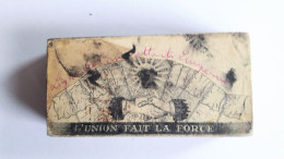 Drukblok Voor Hoogdruk " L'Union Fait La Force" - Antike Werkzeuge