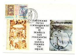 Tarjeta Con Matasellos Commemorativo De Milenari Consagracion De La Basilica  Tirada Numerada - Briefe U. Dokumente