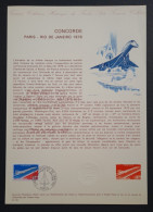 Document Sur Le Concorde.  PARIS- RIO DE JANEIRO 1976. - Concorde