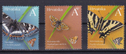 CROATIA 2023, NEW 22.3,FAUNA,INSECTS,BUTTERFLIES, 3v,MNH - Papillons