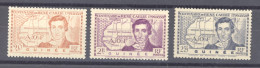 Guinée  :  Yv  148-50  *  Gomme Tropicale  ,   N2 - Nuevos