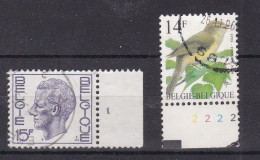 Belgie Plaatnummer YT° 1585 + 2623 - Used Stamps