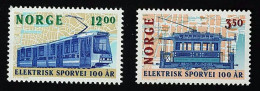 1994 Elektrik Trams  Michel NO 1163 - 1164 Stamp Number NO 1067 - 1068 Yvert Et Tellier NO 1120 - 1121 Xx MNH - Neufs