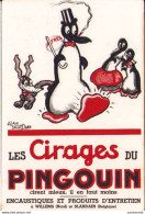 ALAIN SAINT OGAN : Buvard Publicité PINGOUIN Pour Cirages - Wassen En Poetsen