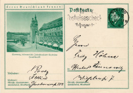 GERMANY WEIMAR REPUBLIC 1932 POSTCARD  MiNr P 201 SENT FROM STETTIN /SZCZECIN/ - Postcards