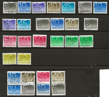 PAYS-BAS: Obl., YT N°1041 à 1154, Ens. De 27 Tp, Av. Les Diff. Dentelures Et Des Paires Et Bloc De Carnet, TB - Used Stamps