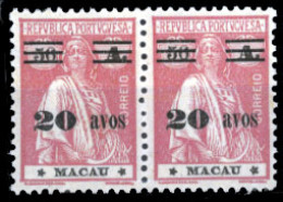 MACAU. 267***/**. 1931/33 Ceres Issue With Ovpt. 20avos/on 50a Lilac Rose Star Position III-IV. (The Better One). Superb - Other & Unclassified