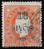 MACAU. 1902.  D. Luis Ovpted 18a S/300r Orange.  Perf. 13 1/2s Used Copy.  V. Scarce (Af. 110). - Sonstige & Ohne Zuordnung