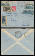 LUXEMBOURG. 1938 (6 Oct). Ettelbruck - Brazil / Sabara - Minas Gerais. Air Fkd Env + French Stamps Tied For Airmail Deli - Other & Unclassified