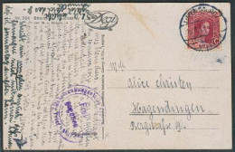 LUXEMBOURG. 1917 (15 Nov). Lux Ville - Hagendigen. Fkd Censored Postcard. Fine. - Other & Unclassified