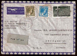 LUXEMBOURG. 1948. Esch-Alzette - USA. Multifrkd Airmail Env. VF. - Other & Unclassified