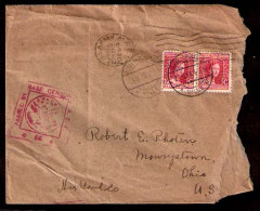 LUXEMBOURG. 1918. WWI. Military Mail To USA. Frkd Censored Env. / US Army Cancel. Very Rare. - Other & Unclassified