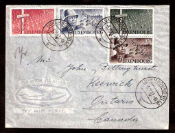 LUXEMBOURG. 1947. Lux - CANADA. Airmail Multifrkd Env. War Comm. Superb Appeal. - Other & Unclassified