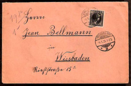 LUXEMBOURG. 1928. Lux - Germany. Frkd Env. Single 1fr Rate Stamp. - Other & Unclassified