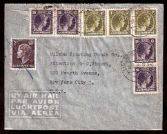 LUXEMBOURG. 1949. Lux - USA. Multifrkd Airmail Env. - Other & Unclassified