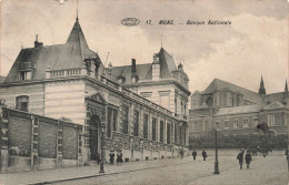 BELGIQUE - Mons - Vue Panoramique - Banque Nationale - Des Gens Qui Circulent - Carte Postale Ancienne - Mons
