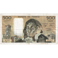 France, 500 Francs, Pascal, 1989, M.299, TTB, Fayette:71.41, KM:156g - 500 F 1968-1993 ''Pascal''