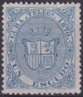 1870-116 CUBA SPAIN TELEGRAPH Ed.9 1870 REPUBLICA 1 Esc 1870.  - Voorfilatelie