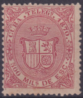 1870-117 CUBA SPAIN TELEGRAPH Ed.8 1870 REPUBLICA 500 Mls 1870.  - Vorphilatelie