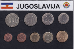 YUGOSLAVIA, 1982-1986  Set Of 9  Coins - Jugoslavia