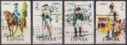 Armée, Soldats - ESPAGNE - Uniformes - Porte Drapeau - N° 1921-1922-1924-1925 - 1975 - Used Stamps