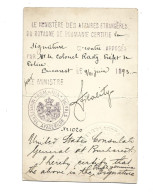 1893 ROMANIA - OFFICIAL STATIONERY - MINISTERUL AFACERILOR EXTERNE - USA CONSULATE - Other & Unclassified