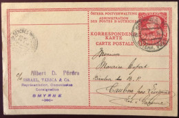 Autriche, Entier Carte - De SMYRNE 3.3.1914 - (N345) - Cartes Postales