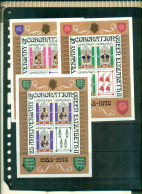 GRENADA 25 INCORONATION ELISABETH 3 MINI-FEUILLES DE 3 TIMBRES NEUFS A PARTIR DE 1 EURO - Grenade (1974-...)