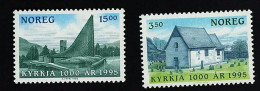 1995 Churches Michel NO 1181 - 1182 Stamp Number NO 1094 - 1095 Yvert Et Tellier NO 1133 - 1134 Xx MNH - Neufs