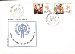 BUSTA FDC INTERNATIONAL AL COPILULUI - POSTA ROMANA - UNICEF