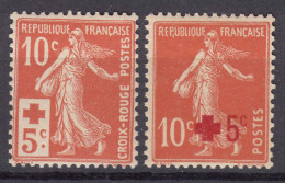 France 1914 Red Cross Croix Rouge Yvert#146-147 Mint Never Hinged (sans Charniere) - Nuovi