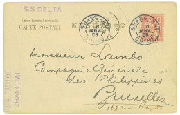 P2770 - CHINA, FRENCH POST OFFICE SHANGAI-8.01.1906 TO BELGIUM - Corée (...-1945)
