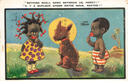 Négritude * CPA Illustrateur Genre Donald Mcgill * Enfants * éthnique Ethnic Ethno Black Nègre * Chien Dog - Afrique