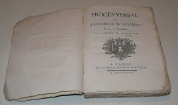 L'assemblée Des Notables 1787 (procès Verbal)-divers Mémoires:forêts,timbres..... - 1900 - 1949