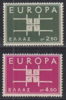 GRIECHENLAND 821-822, Postfrisch **, Europa CEPT 1963, "CEPT" Im Ornament - 1963