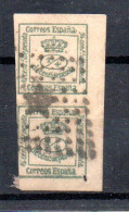 ESPAGNE -- Régence -- Paire Verticale 1/4 Vert "Couronne Royale" - Used Stamps