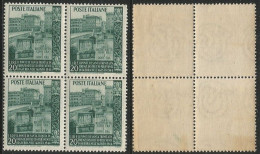 REPUBBLICA 1949 PONTE S. TRINITA' FIRENZE L.20 **MNH - QUARTINA / BLOCCO DI 4 - Sammlungen