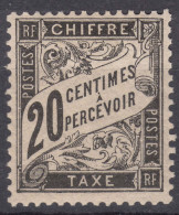 France 1882 Timbres-Taxe Yvert#17 Mint Hinged (avec Charniere) - 1859-1959.. Ungebraucht