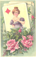 Playing Cards With Roses, Pre 1910 - Speelkaarten