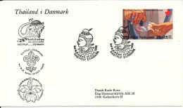 Thailand Cover With RED CROSS Stamp Stamp Exhibition Thailand In Denmark With More Cancels Including ORCHIDS - Red Cross