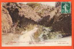 14490 / Rare OLLIOULES 83-Var Gorges Défilé Etroit Vue Fort EVENOS 1908 à Marius BOUTET Mercerie- GRAILLE Tabacs - Ollioules