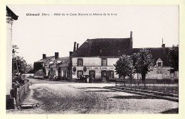 14394 / Peu Commun CLEMONT-sur-SAULDRE 18-Cher Hotel De La CROIX BLANCHE Et Avenue GARE 1930s- LENORMAND - Clémont