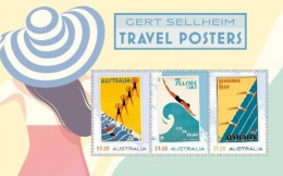 Australia - 2024 - Gert Sellheim Travel Posters - Mint Stamp Sheetlet - Unused Stamps